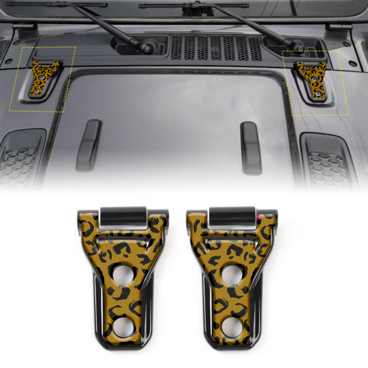 Leopard print Hood hinge decals 72