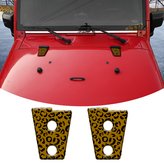 Leopard print Hood hinge decals 72