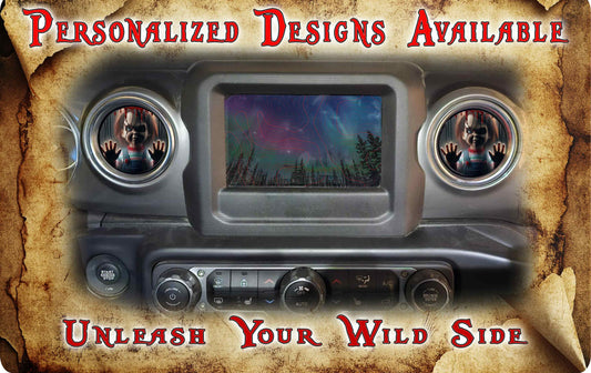 Steering wheel decal chucky