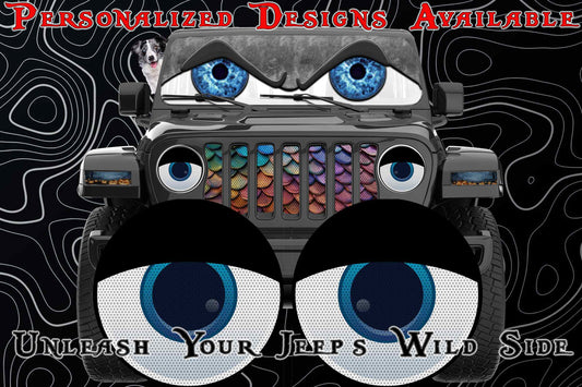 Sleepy eye  for a round beast headlight decal