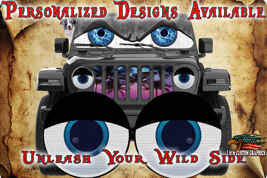 Sleepy eye  for a round beast headlight decal 76