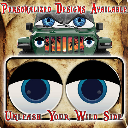 Sleepy eye  for a round beast headlight decal 76