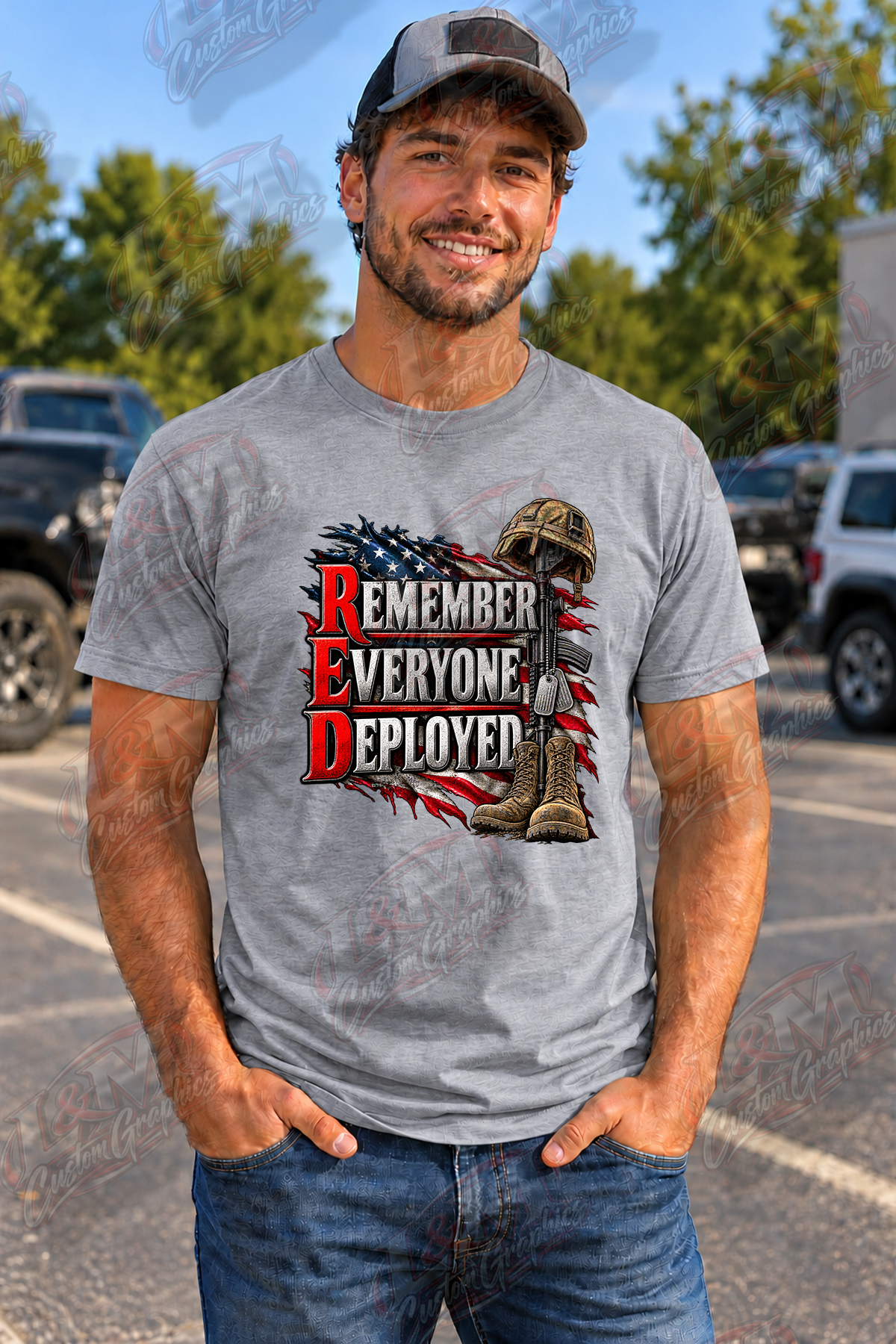 RED – Remember Everyone Deployed Military Tribute T-Shirt