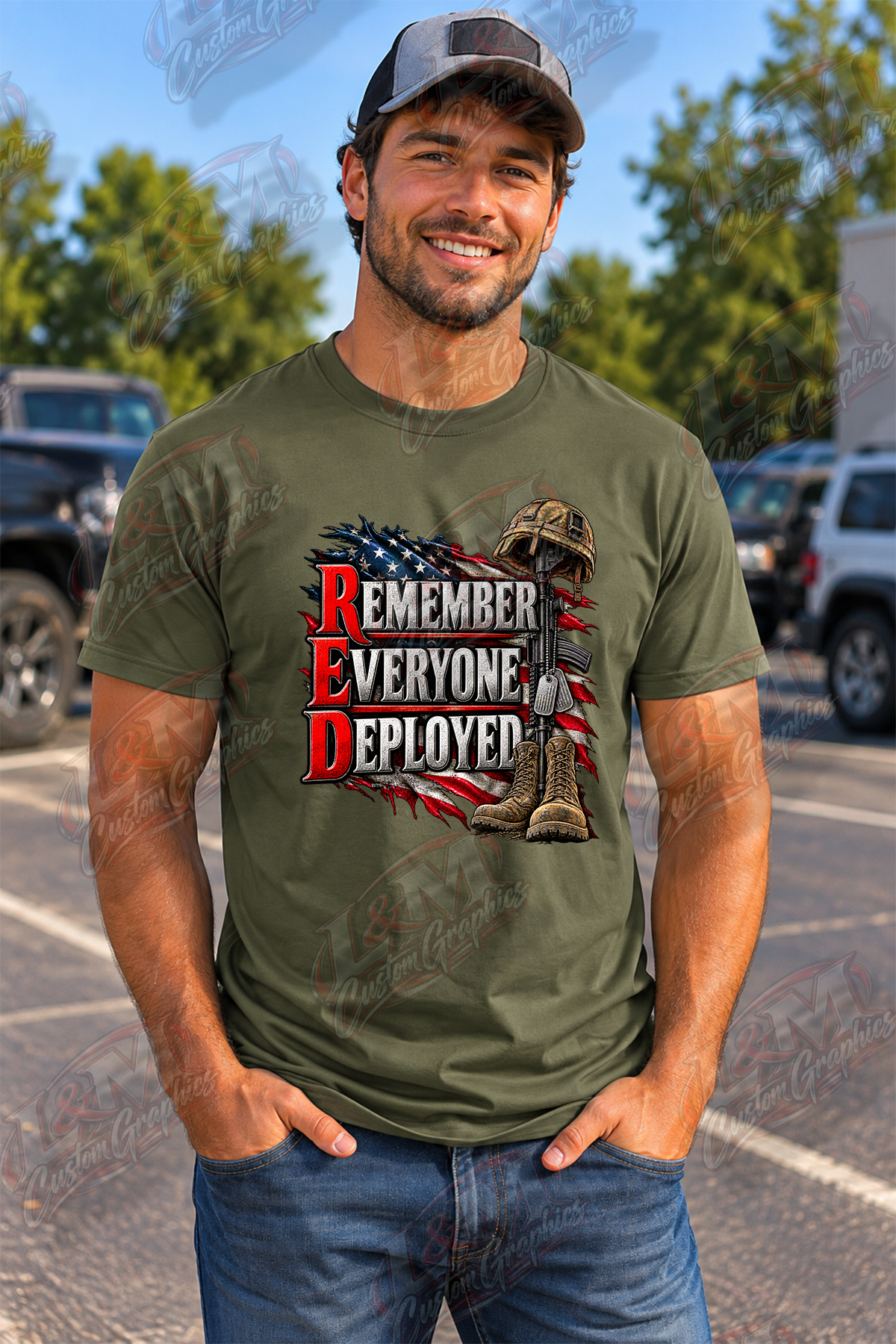 RED – Remember Everyone Deployed Military Tribute T-Shirt
