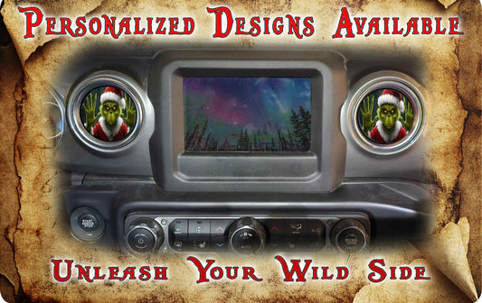 Steering wheel decal Grinch