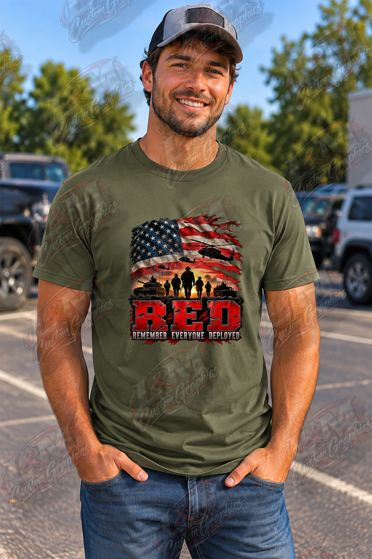 RED – Remember Everyone Deployed Military Tribute T-Shirt