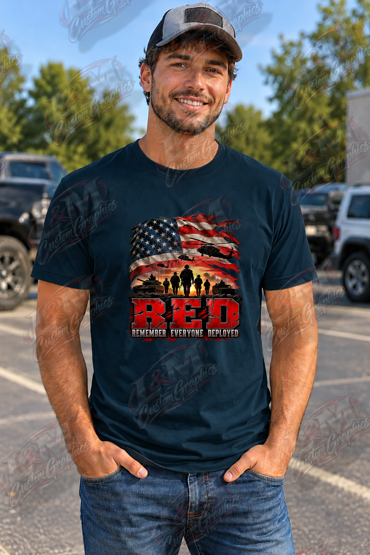 RED – Remember Everyone Deployed Military Tribute T-Shirt