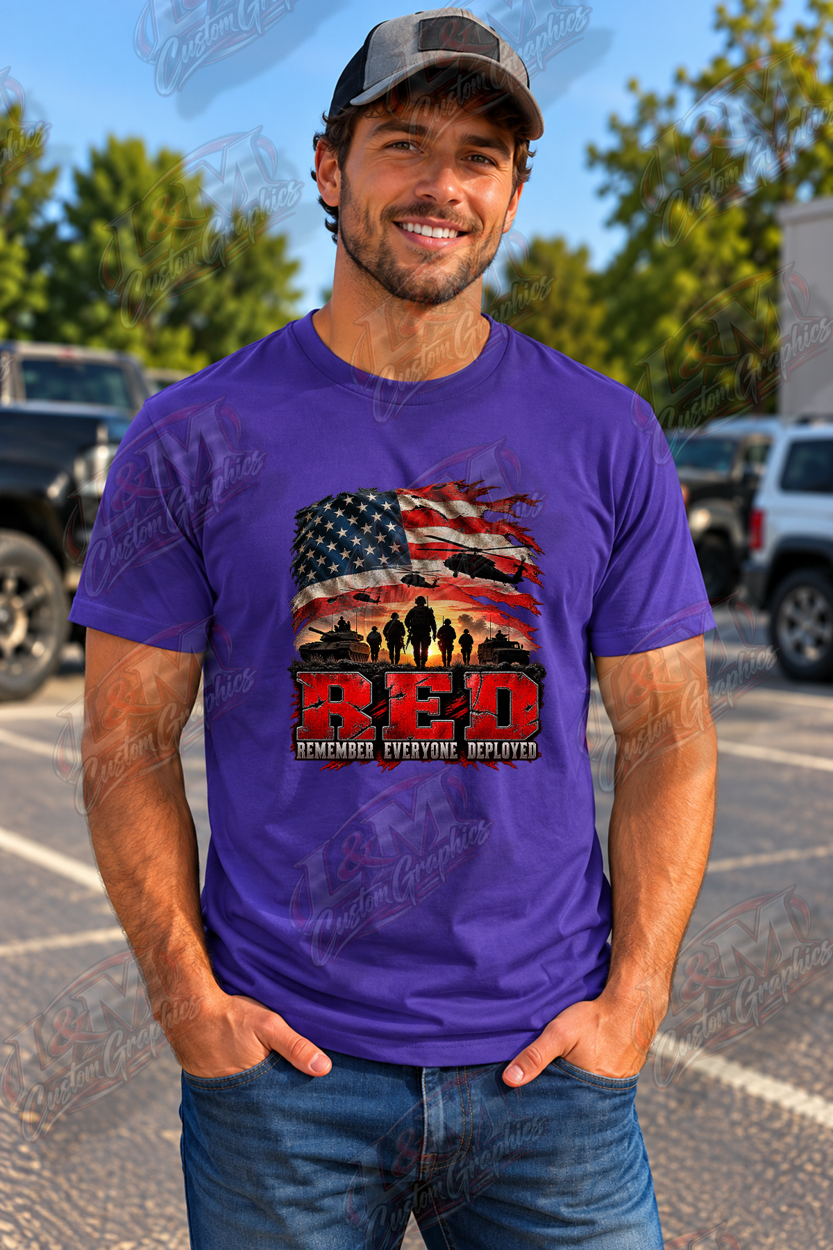 RED – Remember Everyone Deployed Military Tribute T-Shirt