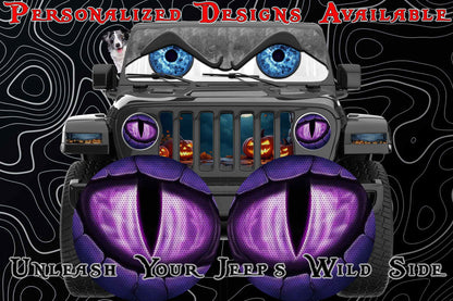 Purple dragon for a round beast headlight decal