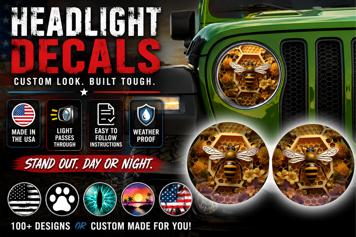 Bee hive for a round beast headlight decal 79