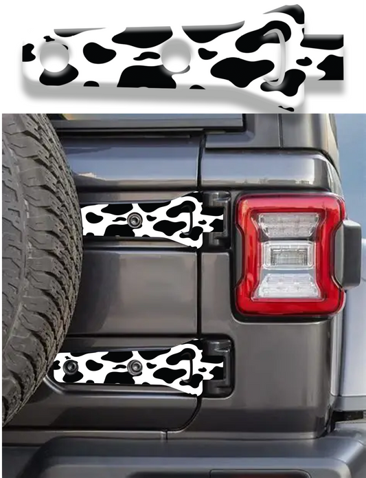 Rear gate hinge decal Cow print 7