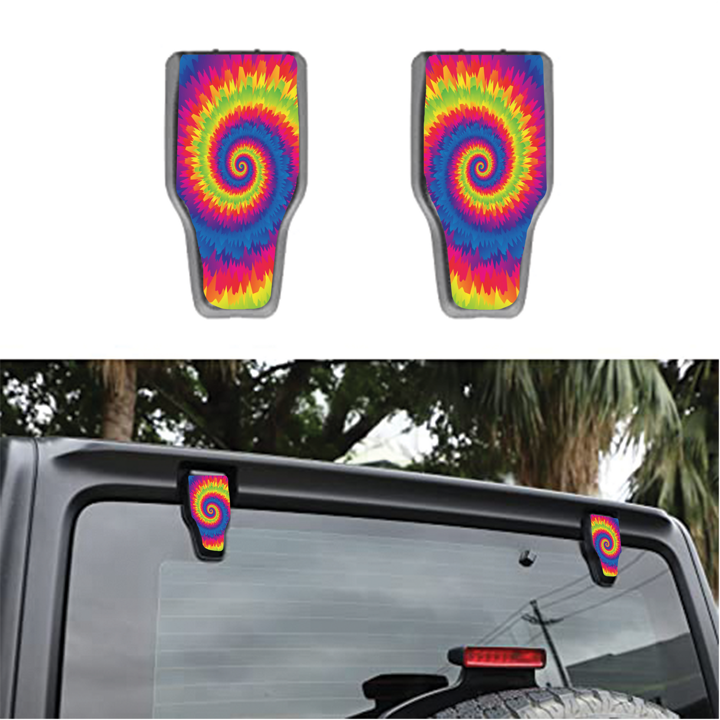 tie dye scales Rear liftgate hinge overlay decal 81