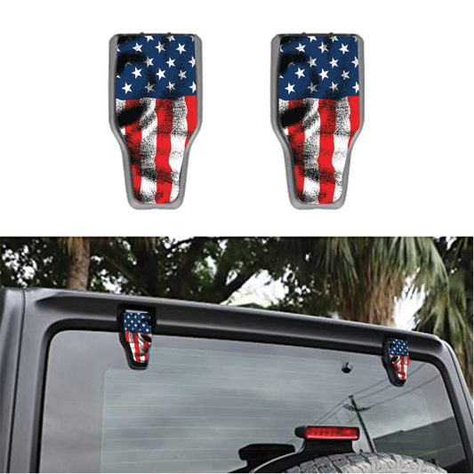 American flag Rear liftgate hinge overlay decal 82