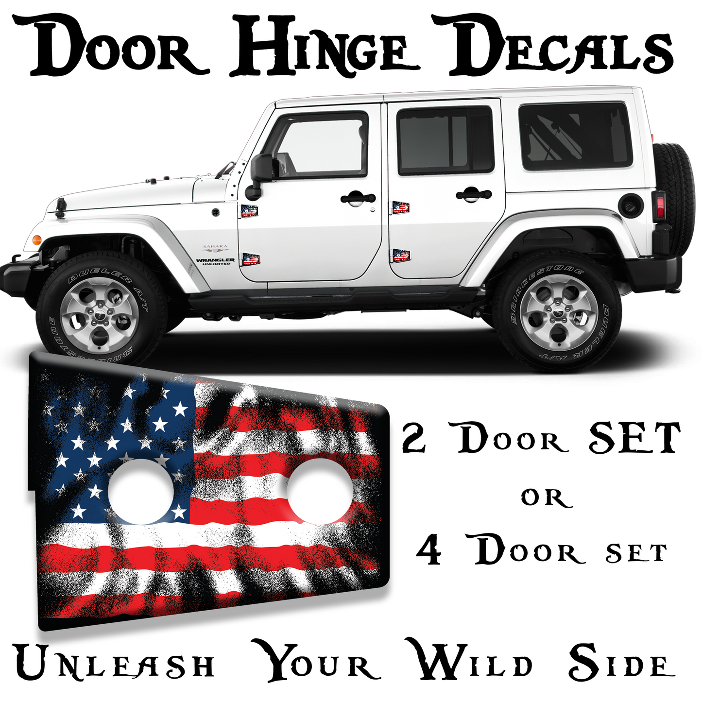 American flag distressed print hinge bundle 82