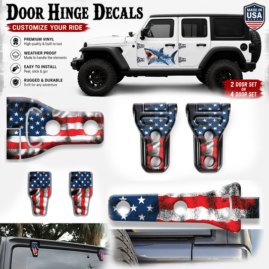 American flag distressed print hinge bundle 82