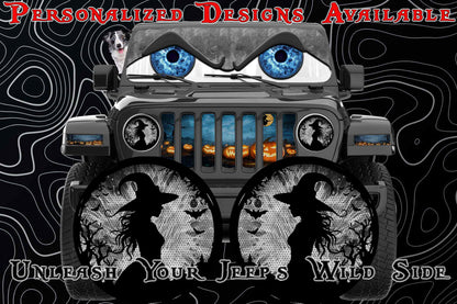 Witch moon for a round beast headlight decal