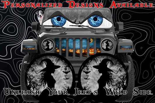 Witch moon for a round beast headlight decal