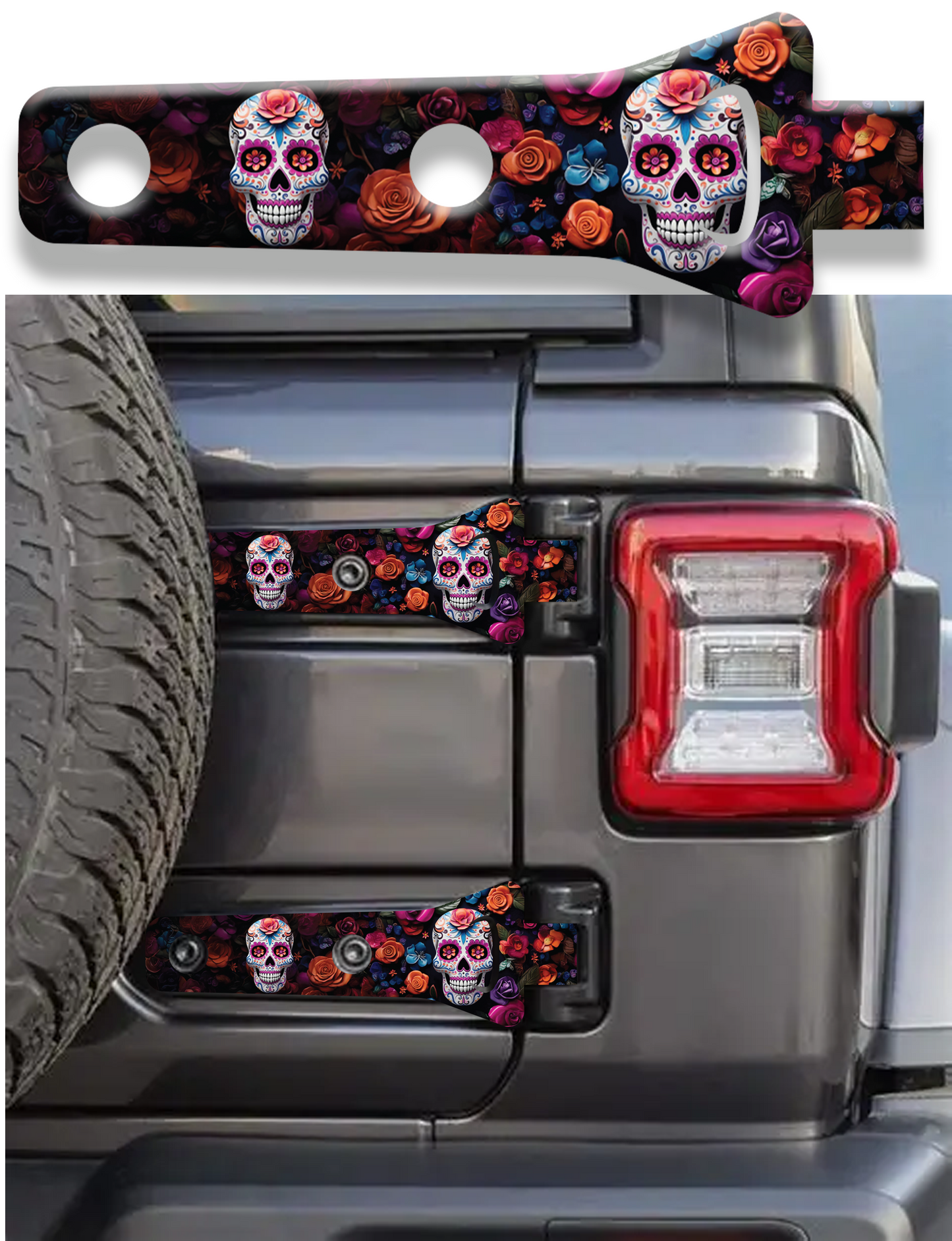 Sugar skull Rear gate hinge decal  83