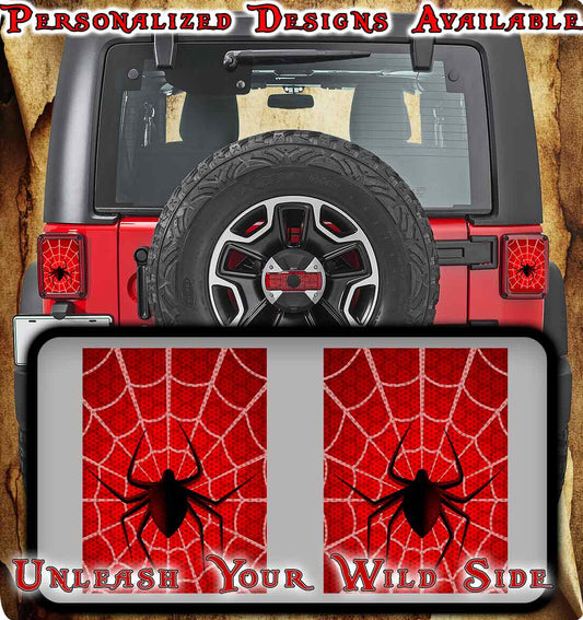 Spider web Taillight cover decal 86