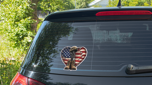 American flag heart s8