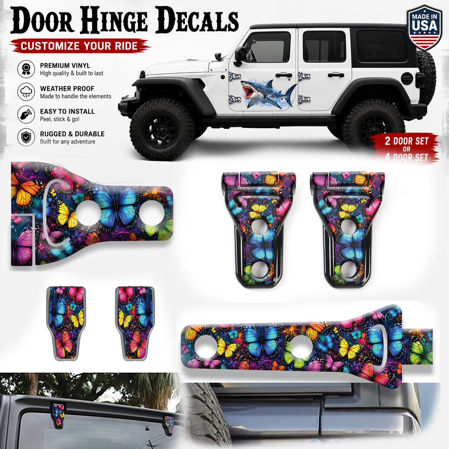 Butterflies print hinge bundle 90