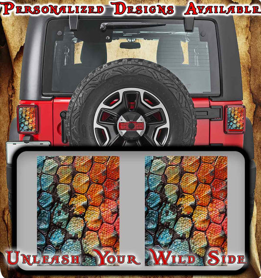 Dragon scales Taillight cover decal 90