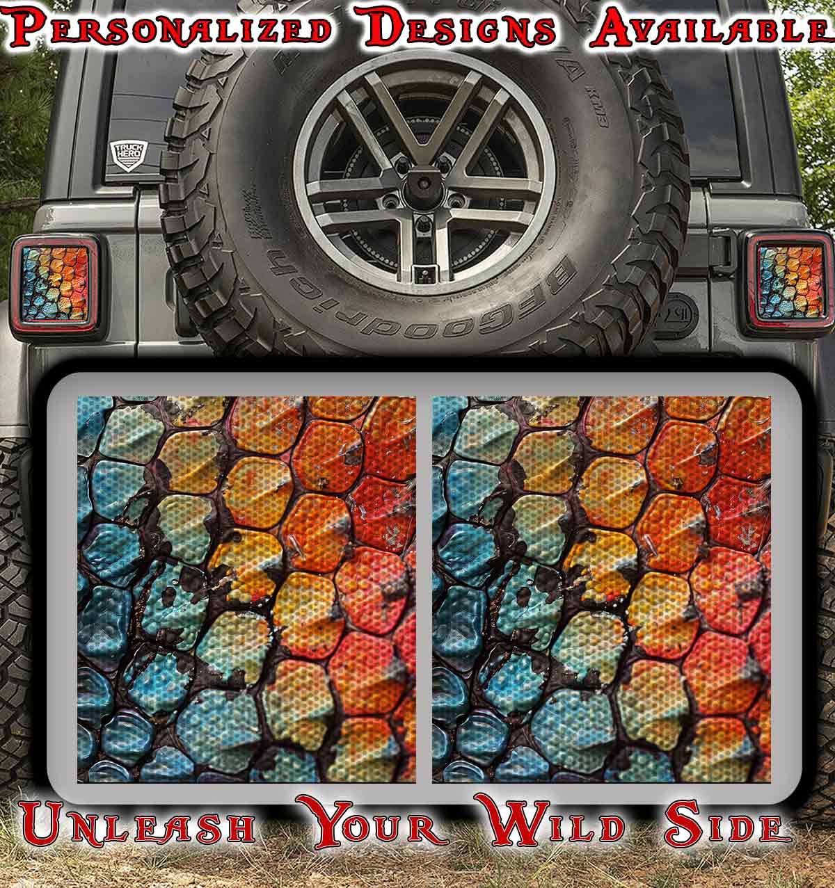 Dragon scales Taillight cover decal 90