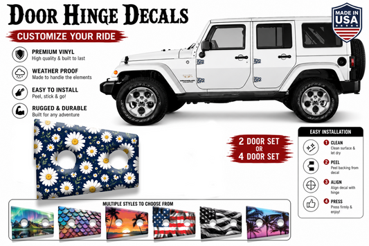 Daisy Door hinge decals 91
