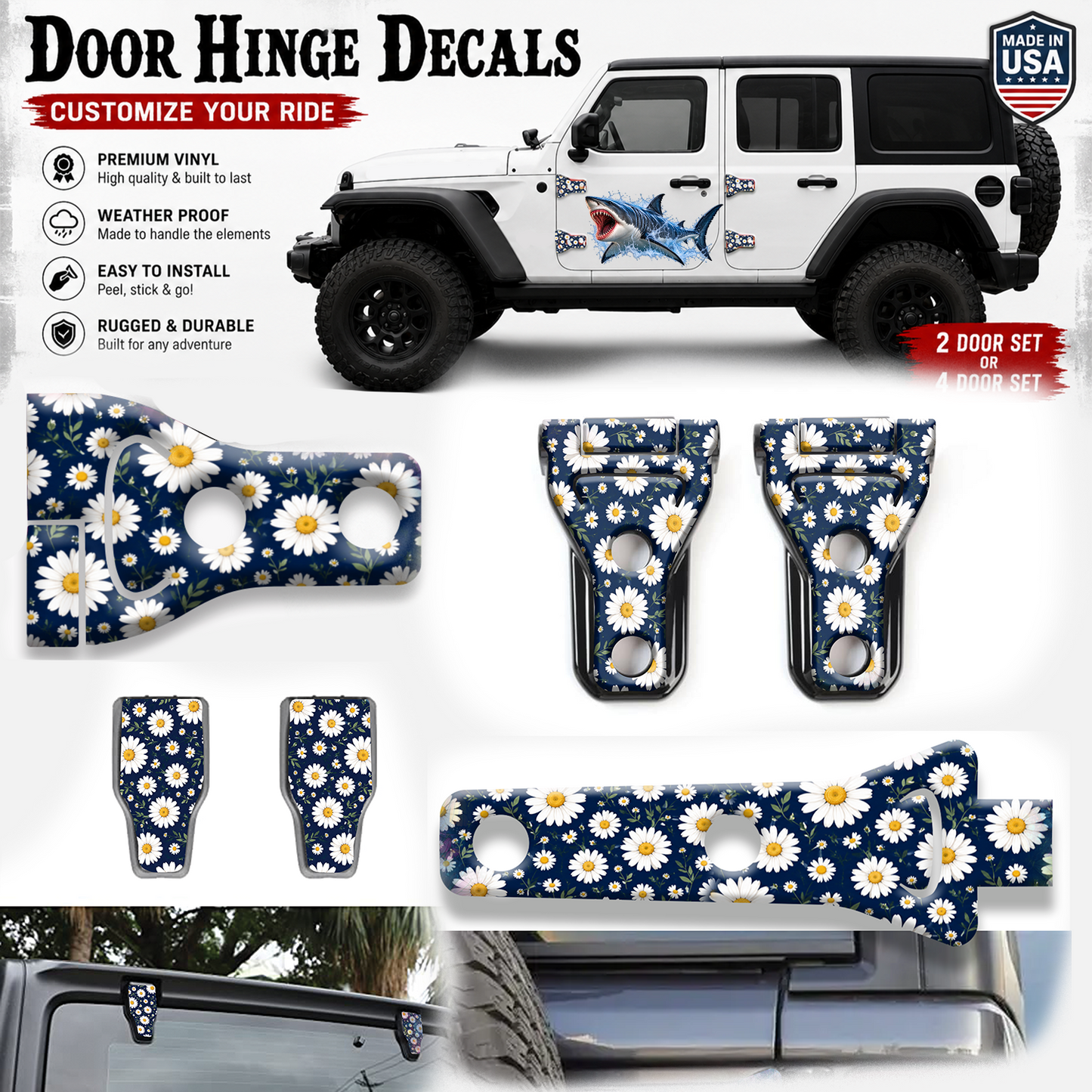 Daisy flowers print hinge bundle 91