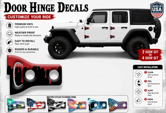 Dripping Paint print Door hinge decals 92
