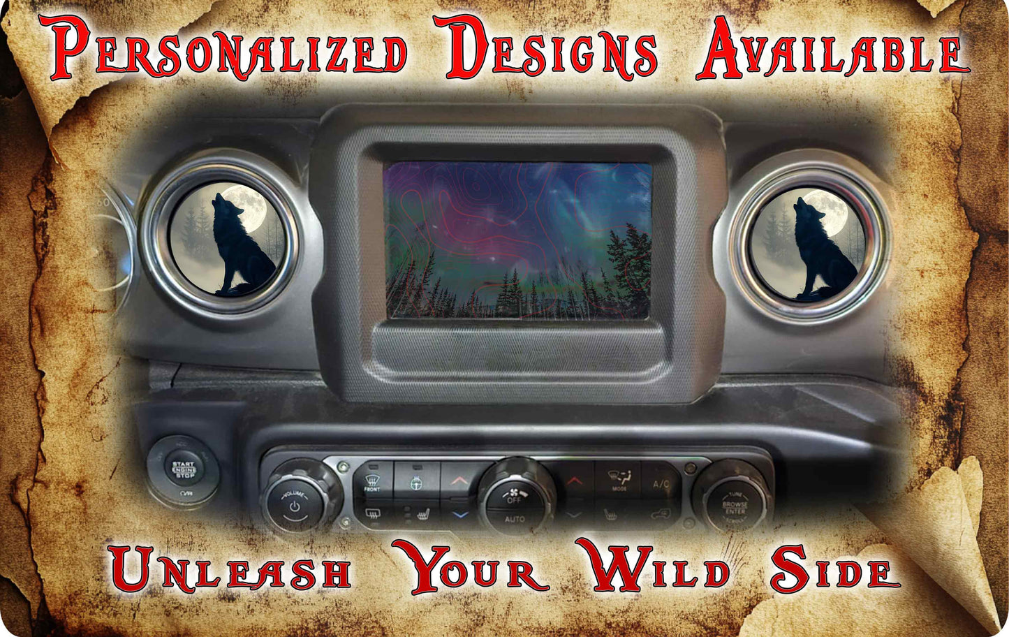 Steering wheel decal wolf 129