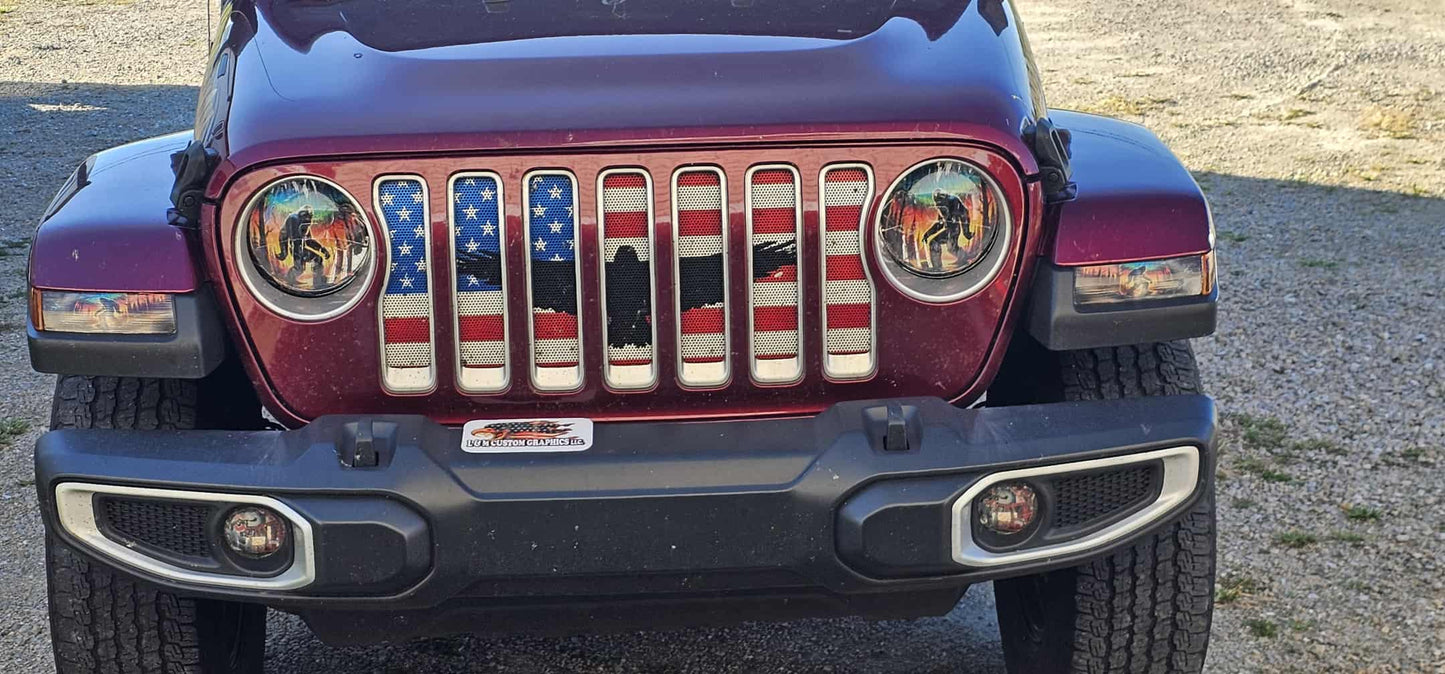 Bigfoot cabin for a round beast headlight decal 57