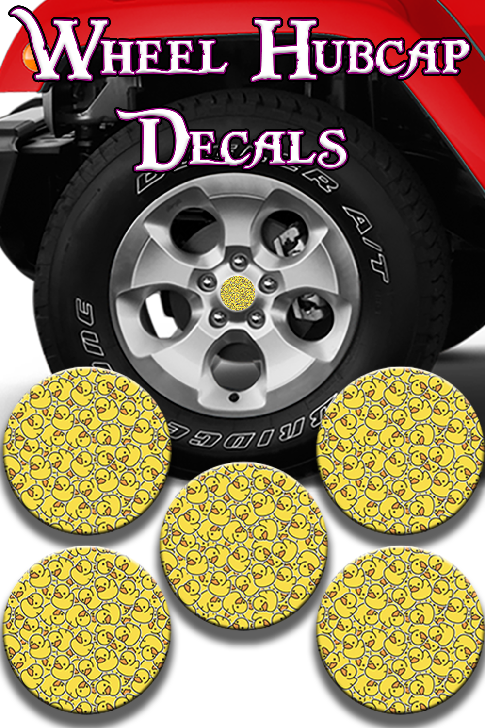 Small ducks Hub cap decal 9