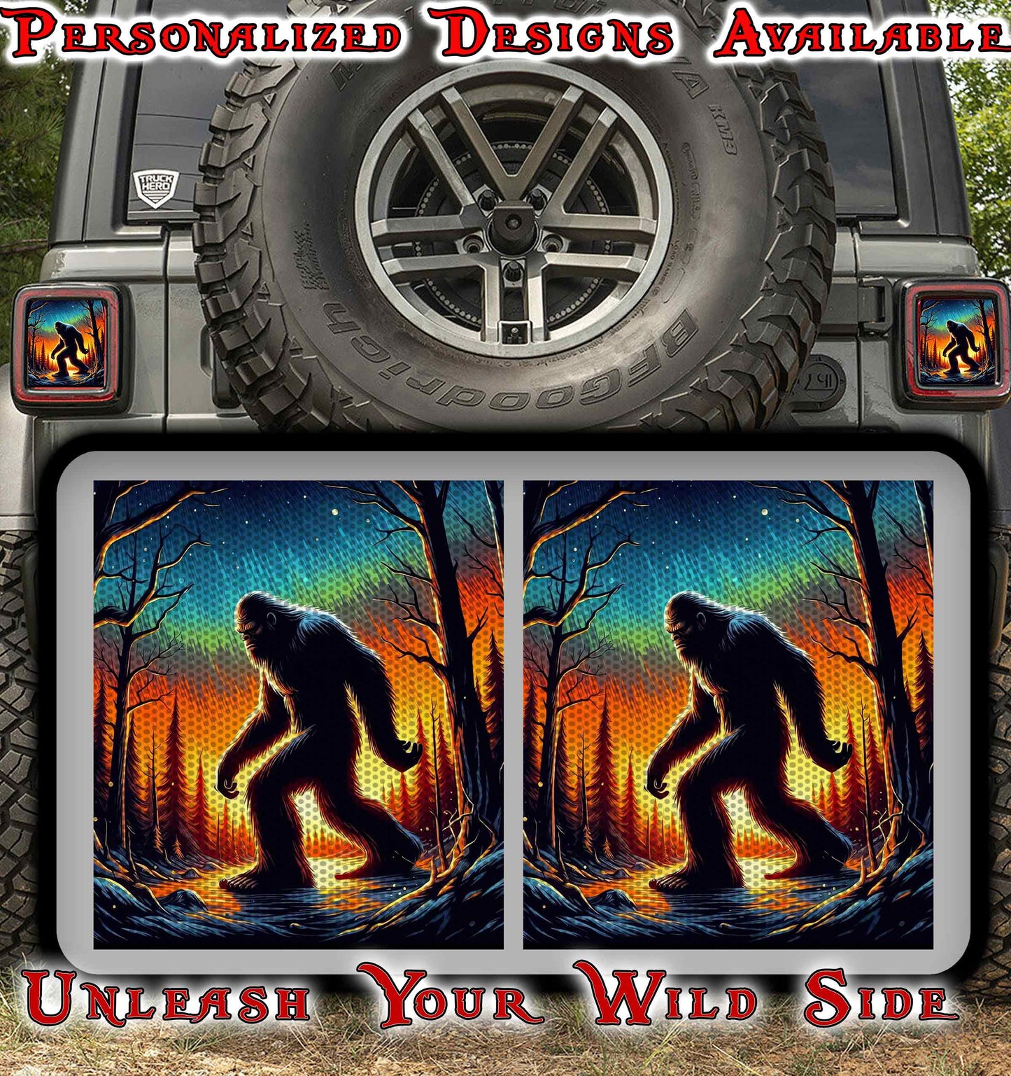 Bigfoot Taillight cover decal 9