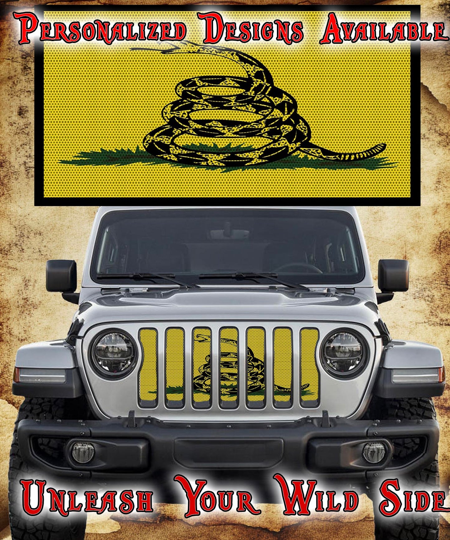 Don't Tread on Me grill insert