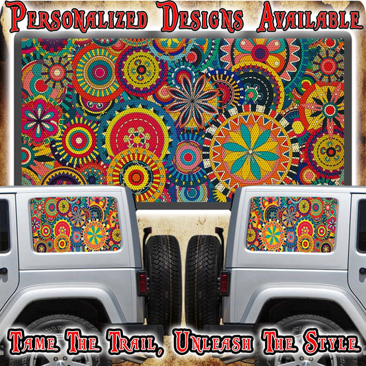 Hippy Rear quarter window see through graphic.