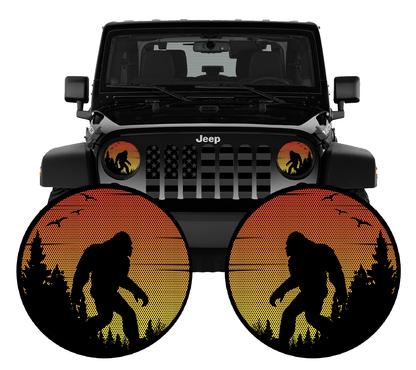 Bigfoot round headlight decals