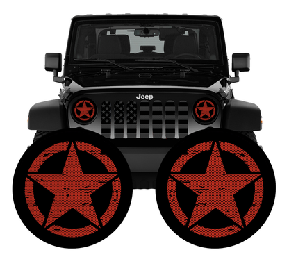 Oscar Mike star headlight decals