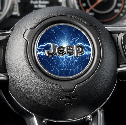 Steering wheel decal lighting blue