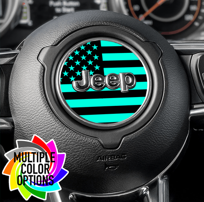 Steering wheel decal Flag