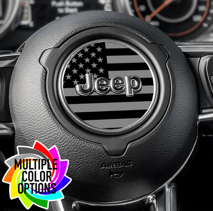 Steering wheel decal Flag