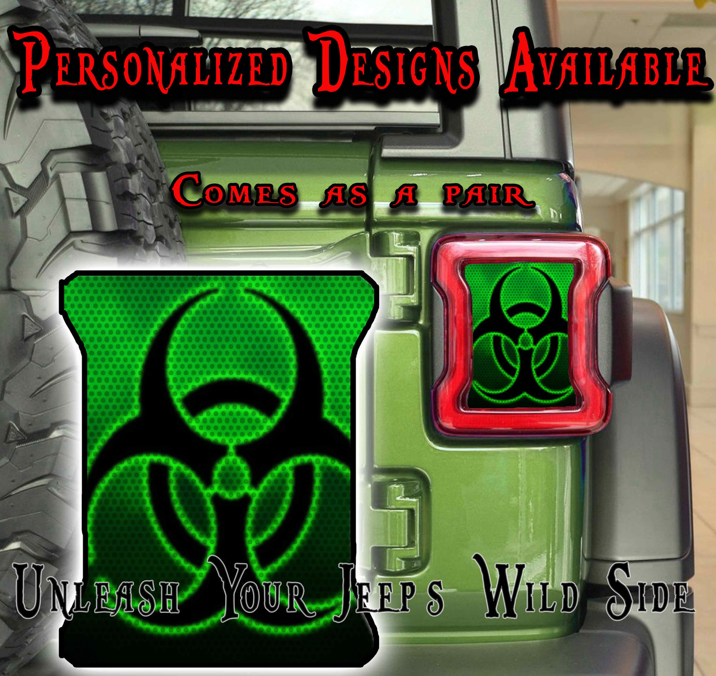 Radioactive Taillight cover decal