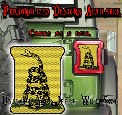 Don't tread on me taillight cover decal