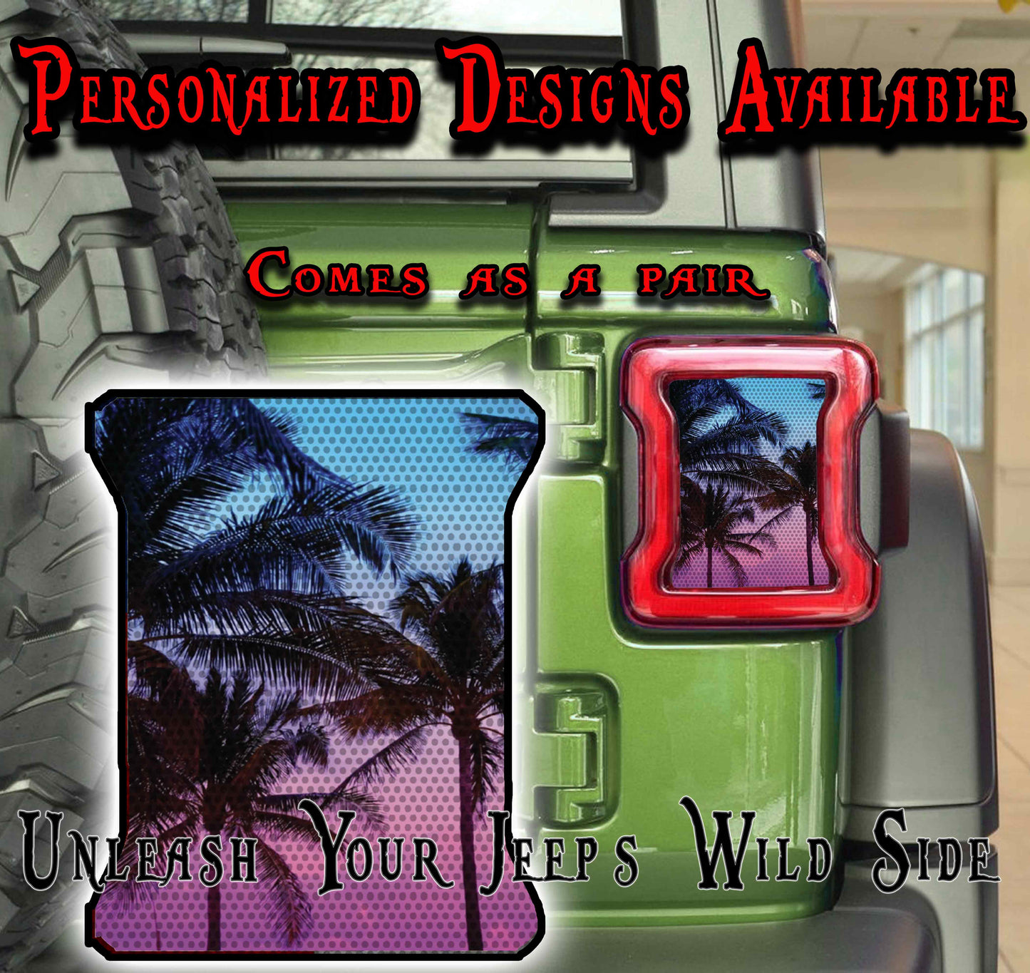 Island Palms taillights cover decal