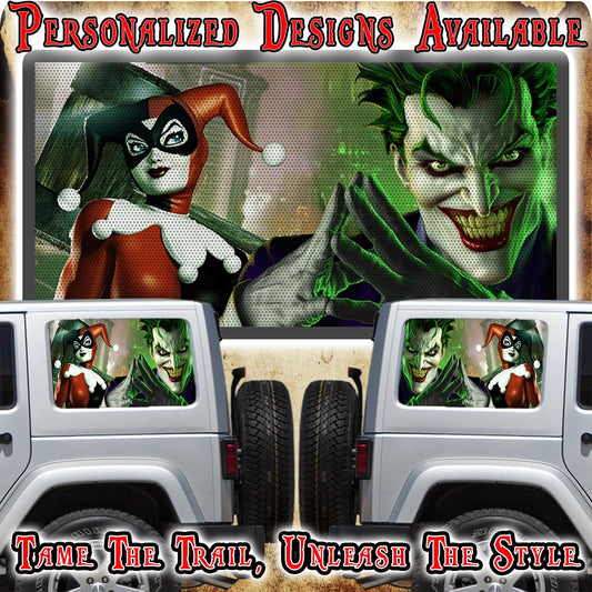 Joker Rear quarter window see through graphic.