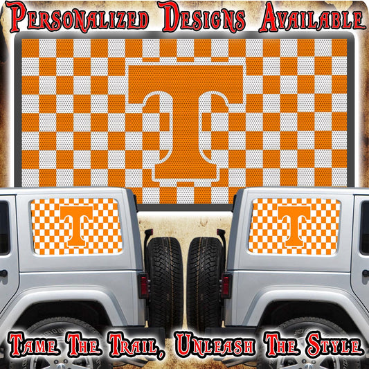 Tennssee Rear quarter window see through graphic.