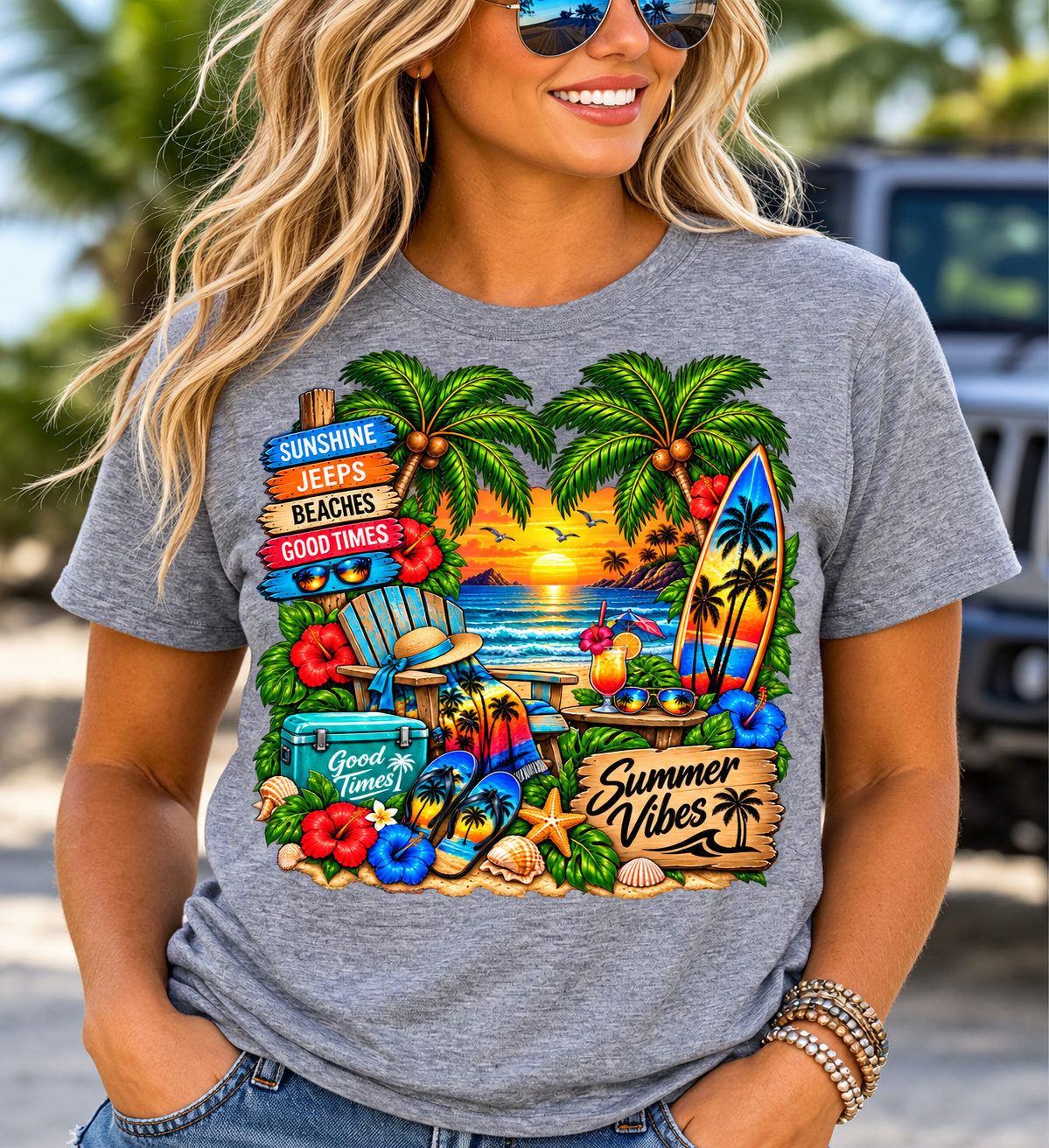 Summer Vibes Sunshine & Good Times T-Shirt