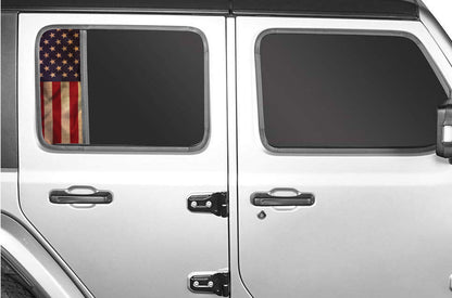 Side door window decal American Flag