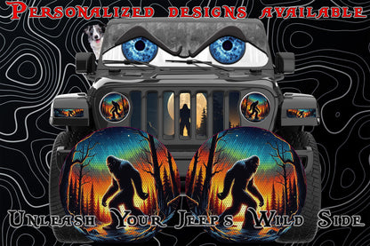 Bigfoot cabin for a round beast headlight decal