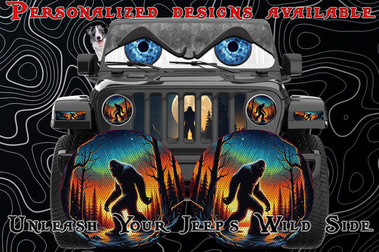 Bigfoot cabin for a round beast headlight decal